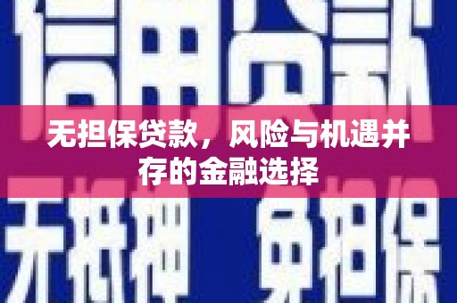 嘉黎无担保贷款，风险与机遇并存的金融选择