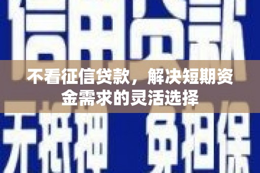 嘉黎不看征信贷款，解决短期资金需求的灵活选择