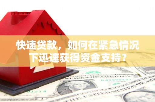 嘉黎快速贷款，如何在紧急情况下迅速获得资金支持？