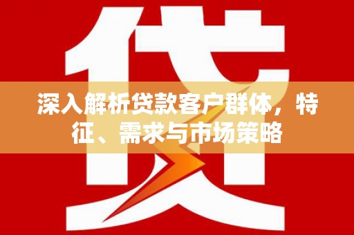 嘉黎深入解析贷款客户群体，特征、需求与市场策略