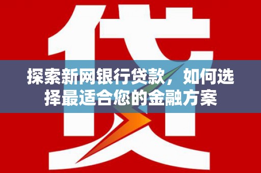 嘉黎探索新网银行贷款，如何选择最适合您的金融方案