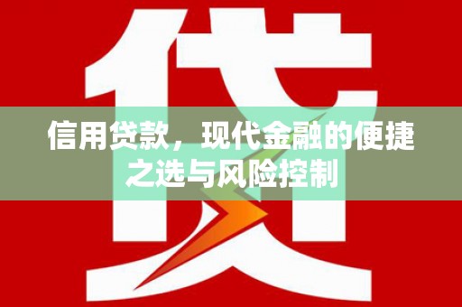 嘉黎信用贷款，现代金融的便捷之选与风险控制