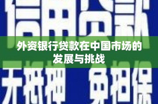 嘉黎外资银行贷款在中国市场的发展与挑战