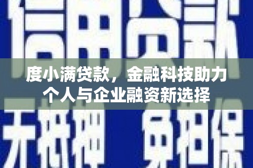 嘉黎度小满贷款，金融科技助力个人与企业融资新选择
