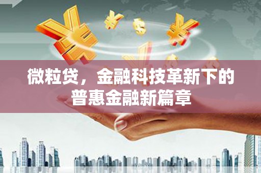 嘉黎微粒贷，金融科技革新下的普惠金融新篇章