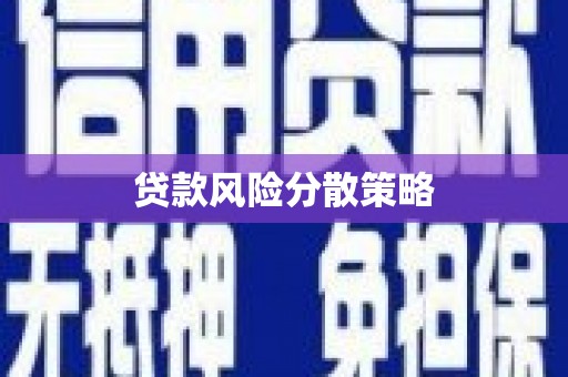 嘉黎贷款风险分散策略
