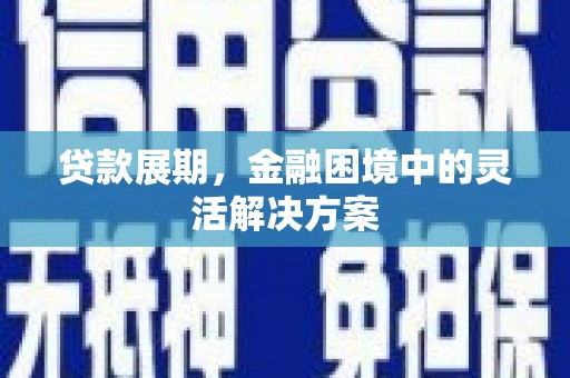 嘉黎贷款展期，金融困境中的灵活解决方案