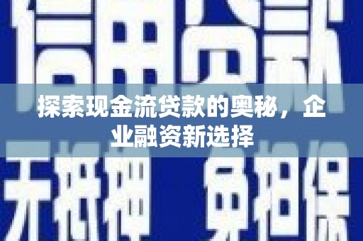 嘉黎探索现金流贷款的奥秘，企业融资新选择