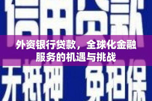 嘉黎外资银行贷款，全球化金融服务的机遇与挑战