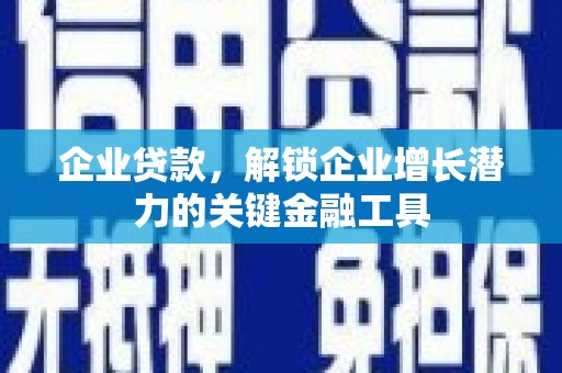 嘉黎企业贷款，解锁企业增长潜力的关键金融工具