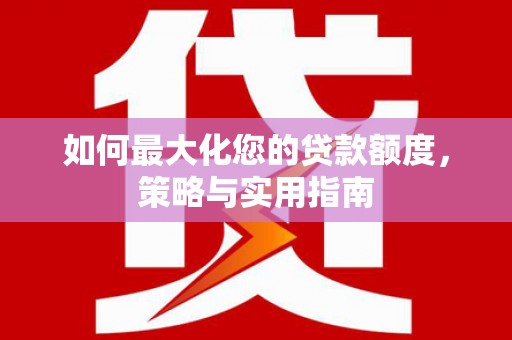 嘉黎如何最大化您的贷款额度，策略与实用指南