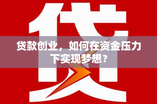 嘉黎贷款创业，如何在资金压力下实现梦想？