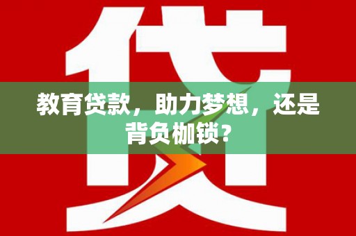 嘉黎教育贷款，助力梦想，还是背负枷锁？