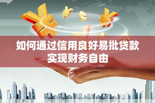 嘉黎如何通过信用良好易批贷款实现财务自由