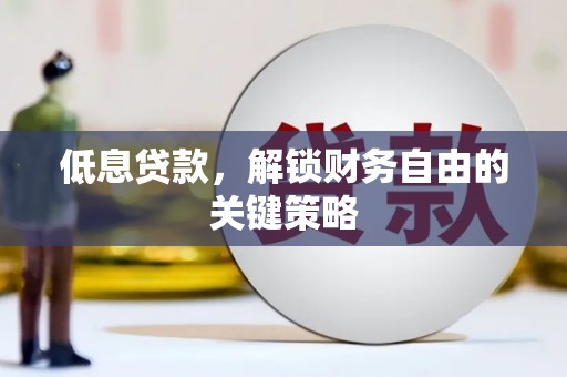 嘉黎低息贷款，解锁财务自由的关键策略