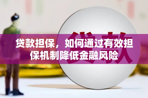 嘉黎贷款担保，如何通过有效担保机制降低金融风险